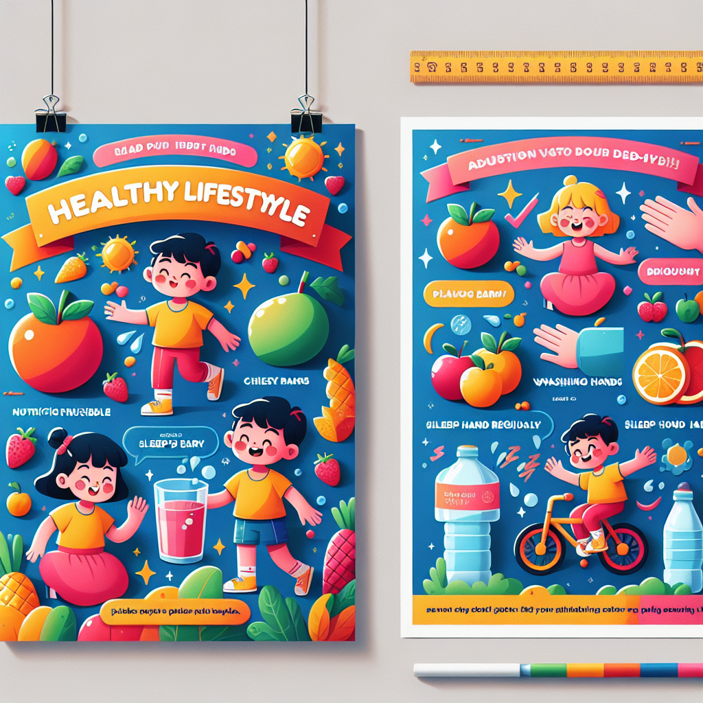 Kreasi Poster Pola Hidup Sehat yang Mudah untuk Anak-anak